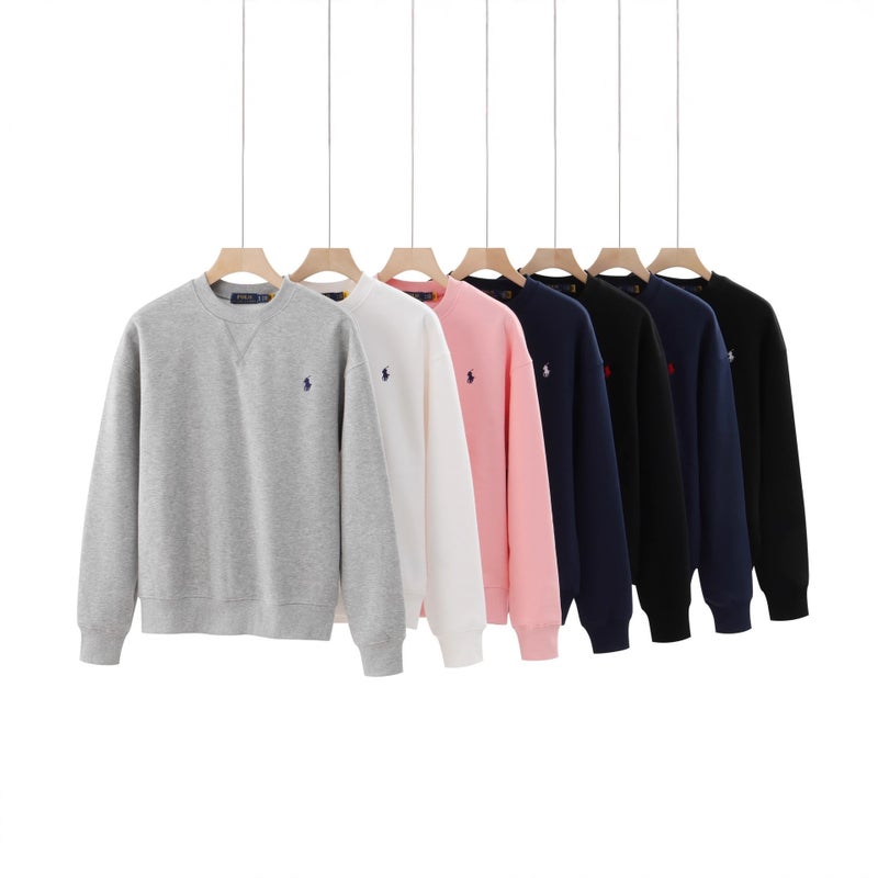 Raff Embroidered Pony Pullover Round Neck Cotton Fleece-Lined Slim Long-Sleeved Paul Sweatshirt For Men And Women - Image 2