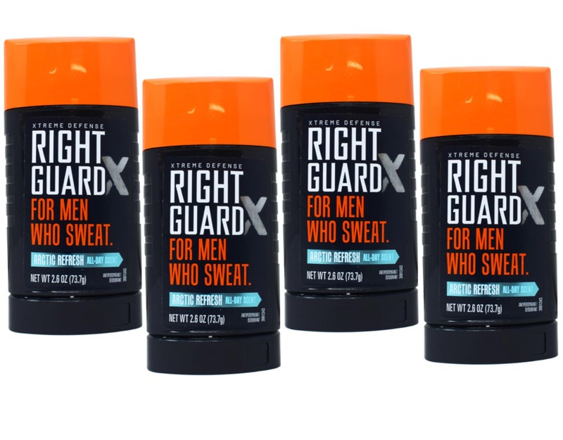 Right Guard Xtreme Defense Antiperspirant Deodorant Arctic Refresh AllDay Scent 26 oz Pack of 4