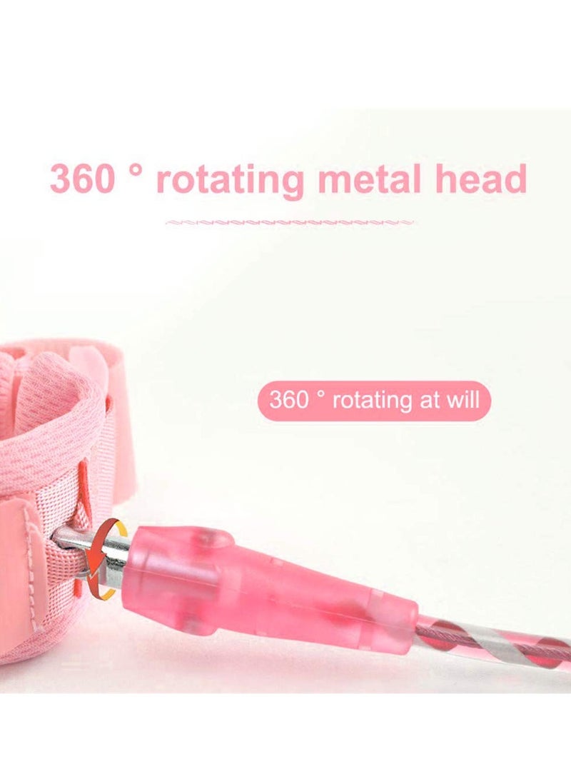 Children's anti-lost wrist bracelet Children's wrist leash with key lock Toddler Seat Belts Infant Walking Wristbands Ideal for outdoor activities, travel and shopping, 2.5 m / 8.2 ft (pink)  - Image 5
