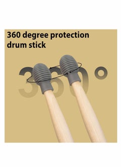 KASTWAVE 4 Pieces Drum Mute Drumstick Silent Tip, Drum Dampener Silicone Drumstick Silent Practice Tips Percussion Accessory, Mute Replacement Drum  - Image 3