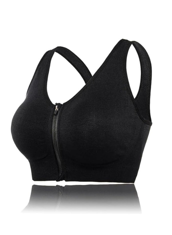 SHOWDAY Women's Zip Front Sports Bra Wireless Post-Surgery Bra Active Yoga Sports Bras Fitness Women's Sports Bra, Zip Front,Post-Surgery Active Yoga Gym Pilates Crossfit - pzsku/Z90C5867149537CF59683Z/45/_/1735042952/4d9ca3e5-5a03-42e5-86da-2f90a36b259e