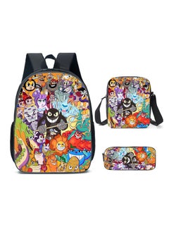 Cuphead Student Schoolbag Cartoon Backpack Backpack 29*16*42CM + Shoulder Bag 19*6*23CM + Pen Bag 24*7*11CM Three-piece Set