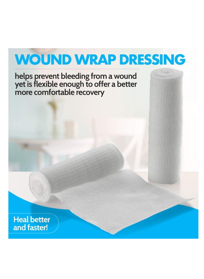 شاش طبي ضماد للجروح ,شاش مصري ضماد لجميع أنواع الجروح ومجموعة الاسعافات الأولية 3م *7سم . 12لفة - Image 3