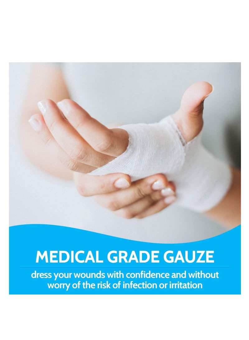شاش طبي ضماد للجروح ,شاش مصري ضماد لجميع أنواع الجروح ومجموعة الاسعافات الأولية 3م *7سم . 12لفة - Image 4