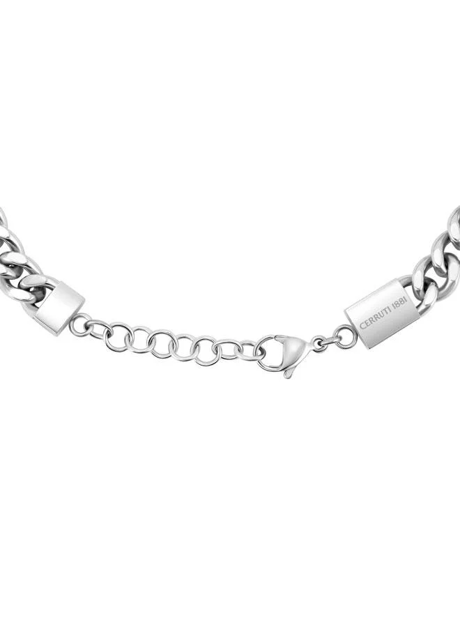 شيروتي 1881 Isidoro Stainless Steel Curb Chain Bracelet for Men
