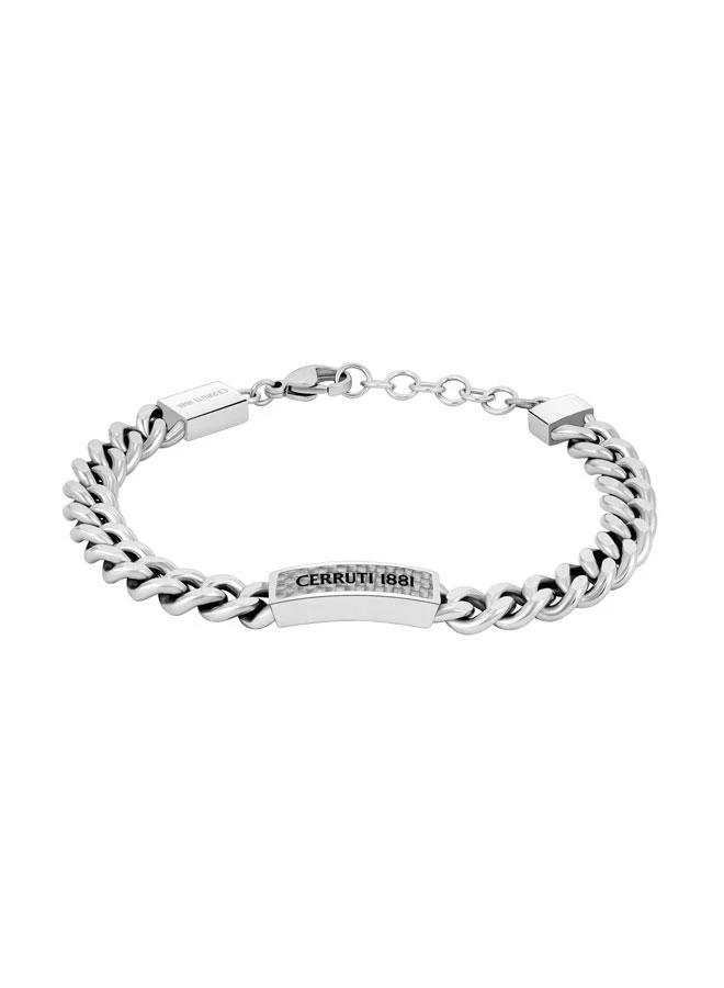 شيروتي 1881 Isidoro Stainless Steel Curb Chain Bracelet for Men