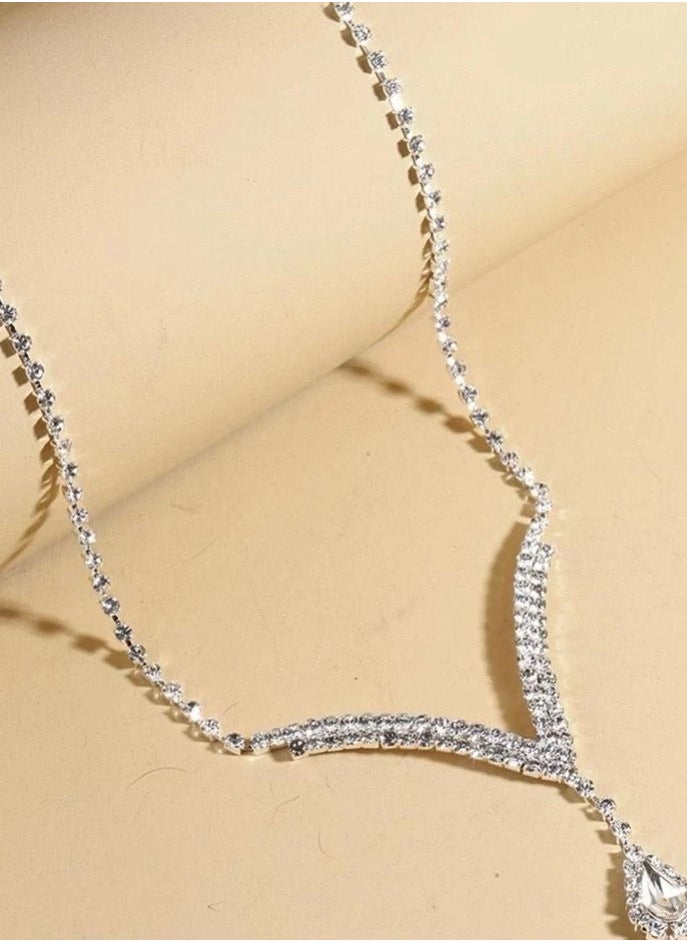 JewelryPalace Rhinestone Jewelry Set Necklace And Earring  - Image 3