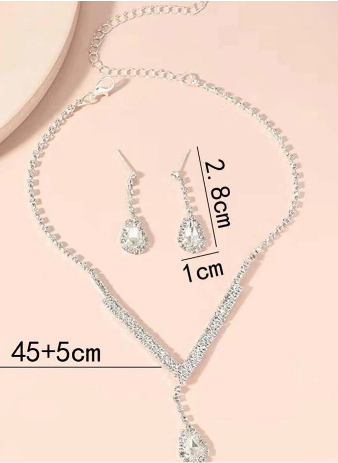 JewelryPalace Rhinestone Jewelry Set Necklace And Earring  - Image 5