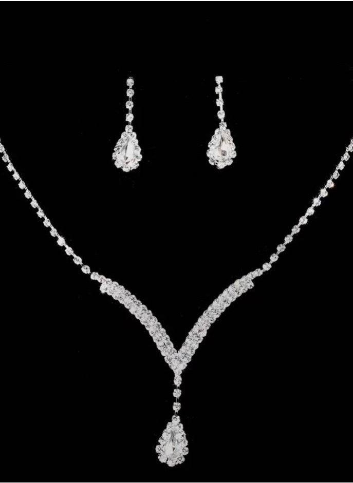 JewelryPalace Rhinestone Jewelry Set Necklace And Earring  - Image 4
