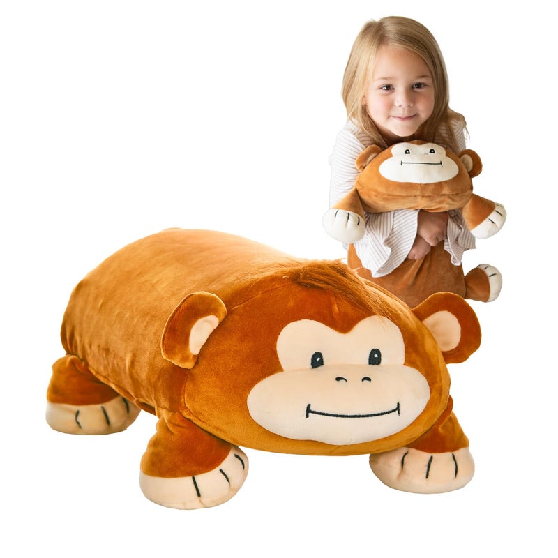 MEMORY MATES MEMORY MATES Jesi The Monkey Memory Foam Pillow Plush 15  Stuffed Animal  - Image 1