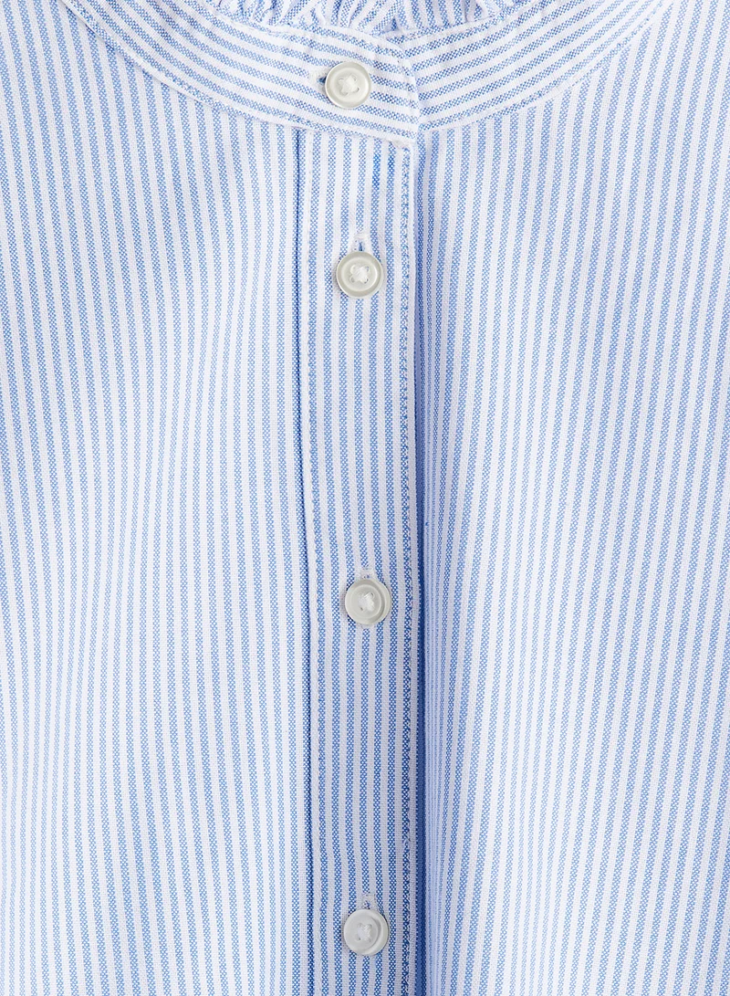 اتش اند ام Frill-Trimmed Oxford Blouse