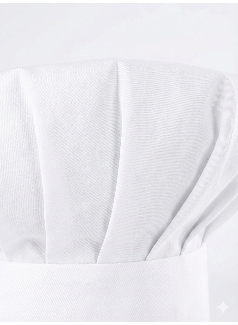 زيفانا قبعة طاهٍ قابلة للتعديل ومرنة للطهاة والمطابخ والطهي، بيضاء، 24 سم - Image 5