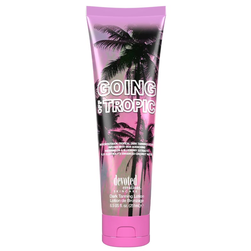 Devoted Creations Going Off Tropic - Skin Quenching Extracts Electrolyte Enhanced Indoor/Outdoor Dark Tanning Lotion - Image 1