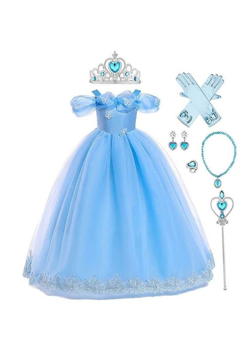 Cindrella Princess Costume For Girl With Accessories - Image 1