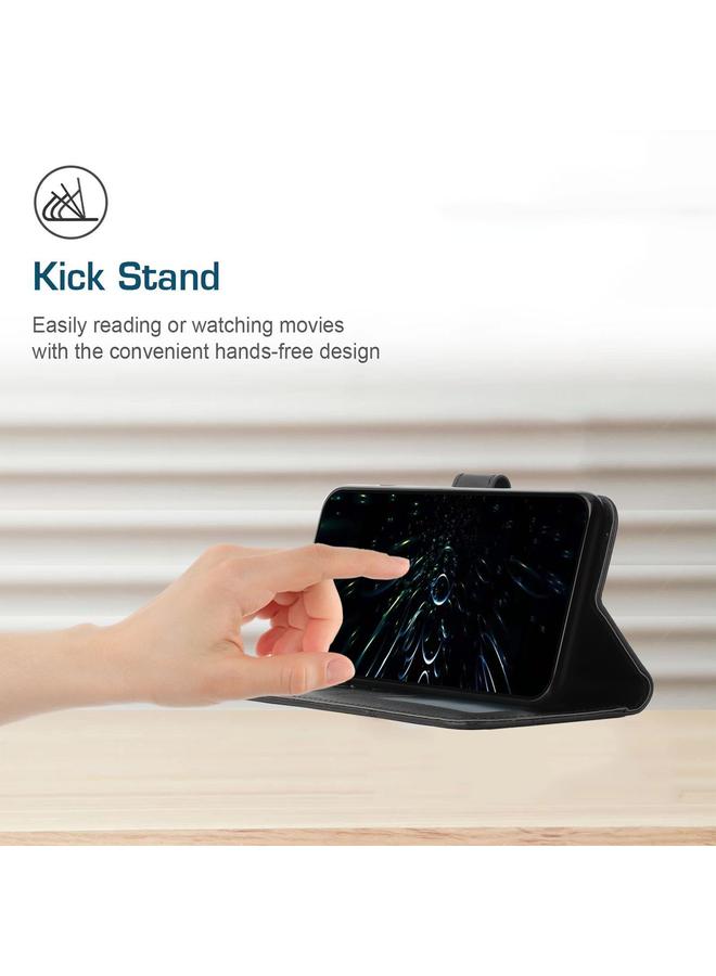 اس-توب جراب لهاتف Samsung Galaxy M15 / F15 جراب هاتف من الجلد بخياطة من جلد العجل مع مشبك - Image 5