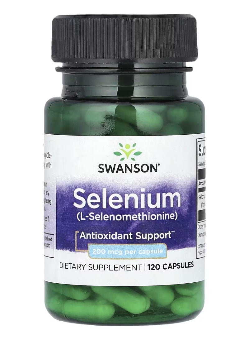 سوانسون، سيلينيوم ، 200 ميكروجرام، 120 كبسولة