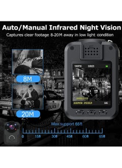 ارواق M1 كامل HD 1080P كاميرا يمكن حملها بالجسم 40MP الشرطة مسجل 3200MAH بطارية Bodycam الصدر كاميرا للرؤية الليلية كاميرا الجسم الصغيرة  - Image 3