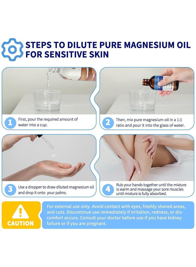 ALIVER Pure Magnesium Oil Spray for Sleep, Anxiety and Energy Boost-100% Natural,Gluten Free, Non-GMO Magnesium Spray for Feet - 2.02 fl oz (60ml) - Image 4