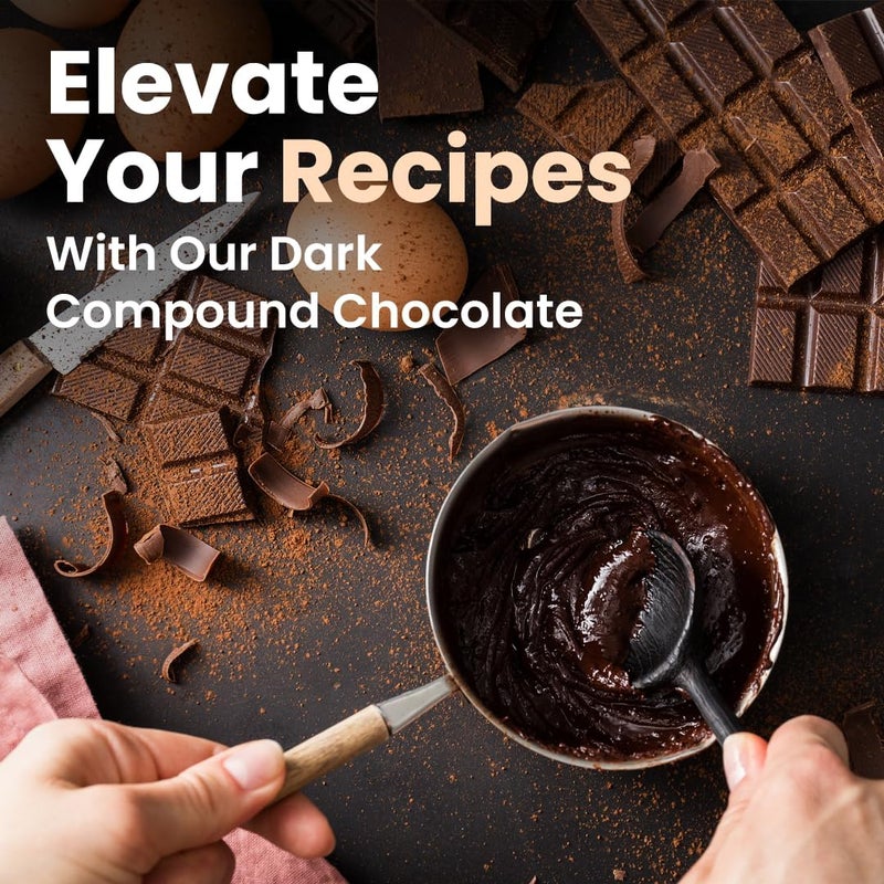 MEGA FOODS Mega Dark Chocolate & White Chocolate Compound Bars 500g + 500g Pack - Premium Cooking Chocolate for Baking, Desserts, Cakes, Cookies, and Confectionery - Image 3