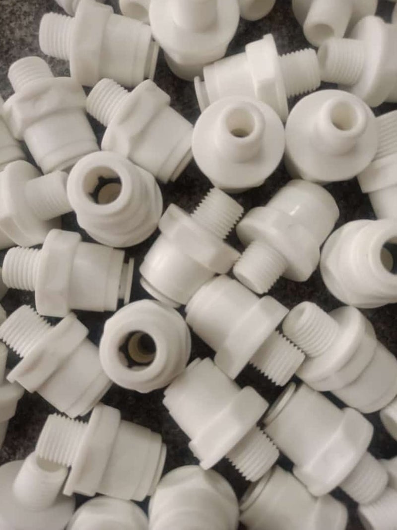 AQUALIQUID RO 14 Inch Male Thread to 38 Inch Quick Connect Straight Elbow Connector for RO Water Tube Fitting 45 38 Inch