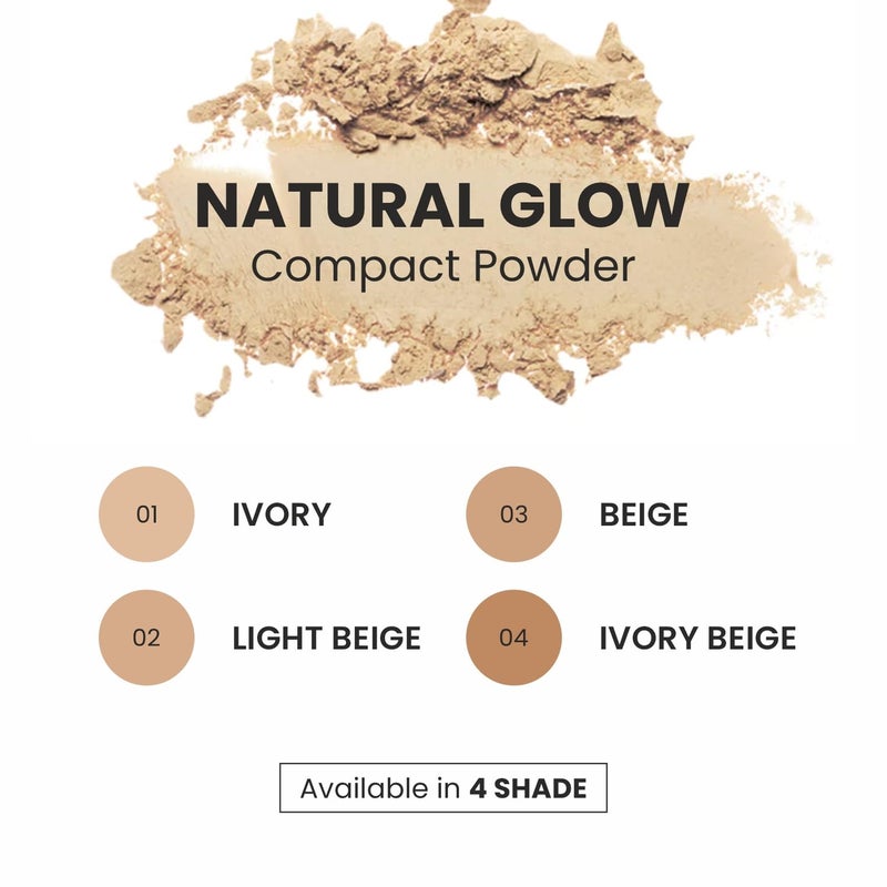 VERYMISS NATURAL GLOW COMPACT POWDER 02 LIGHT BEIGE - Image 4