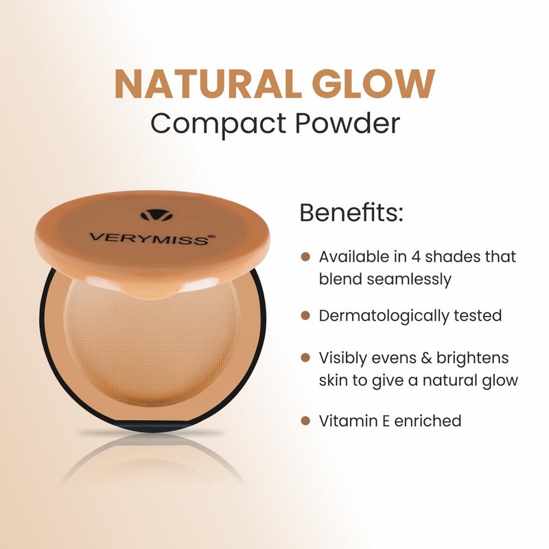 VERYMISS NATURAL GLOW COMPACT POWDER 02 LIGHT BEIGE - Image 3