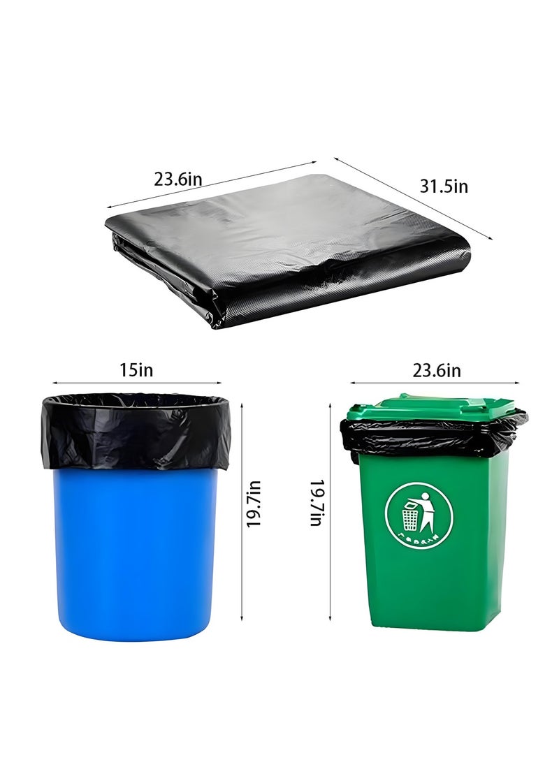 ACYYH Heavy Duty Black Garbage Bags, Large Size, for Indoor and Outdoor Waste Bins  - Image 2