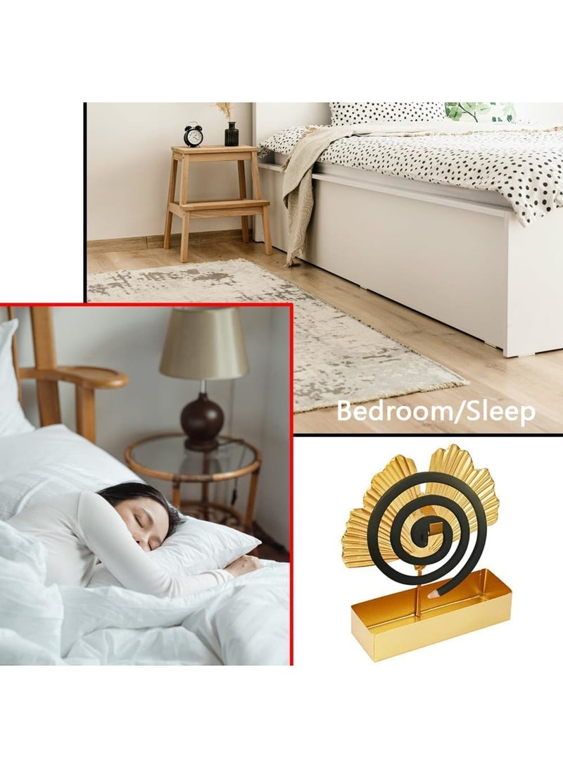 SOLARAE Portable Mosquito Coil Holder, Incense coils Holder, Hanging Coil Incense Burner Holder, for Outdoor use, Pool side, Patio, Deck, Camping, Hiking, Outdoor and Indoor (Double Leaf) - Image 3