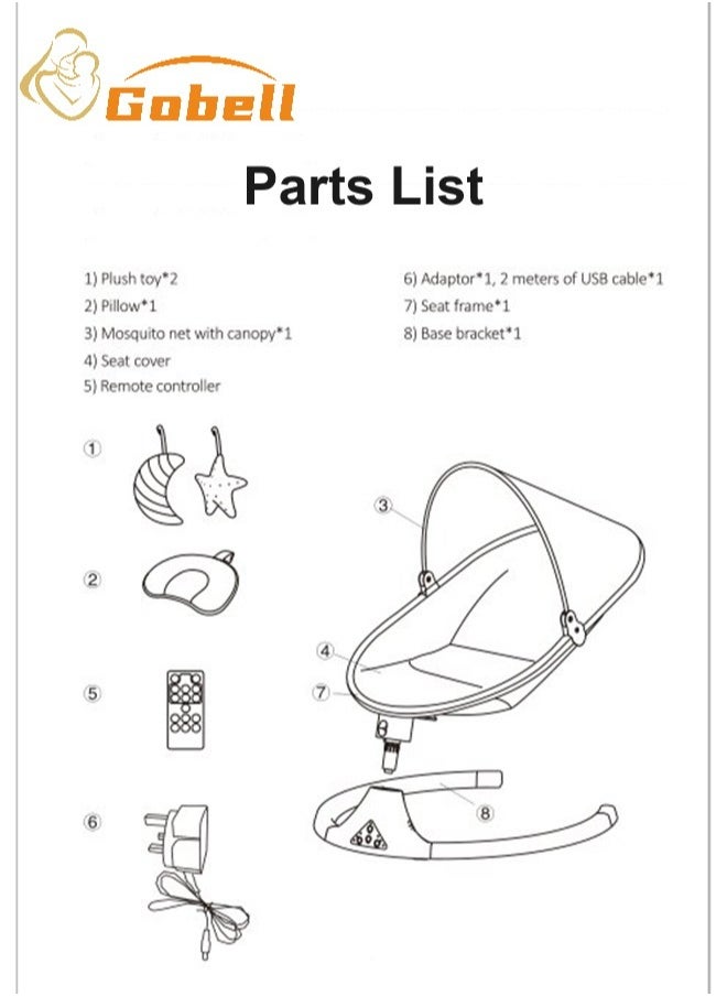 Electric Baby Rocker With Auto Swing Rocking Chair And Remote Controlled Baby Bouncer
