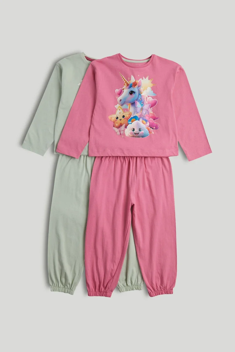 mothercare 2 Pack Cartoon Pyjamas