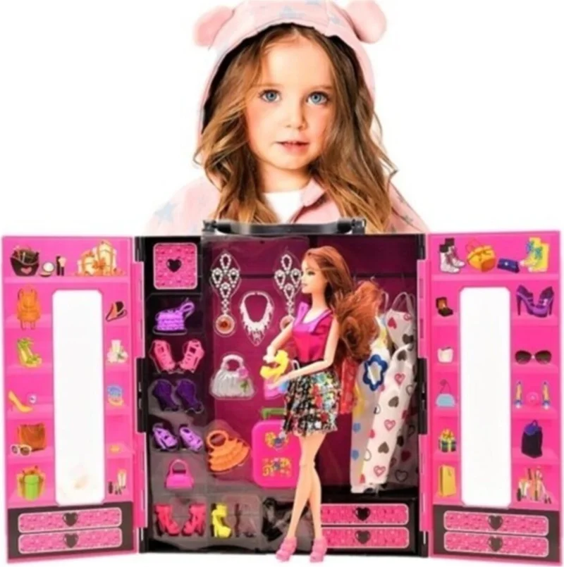 Kayyum Oyuncak Kayyum Toy Beauty Fashion Star Barbie Dress Wardrobe Model with Doll