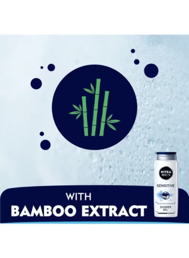 Nivea Men Sensitive Shower Gel 3In1 Bamboo Extract  250 ml - Image 3