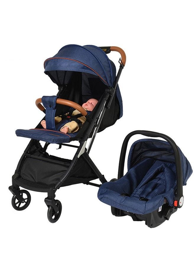 hibobi - Lightweight newborn babyTravel Stroller foldable, reclining and sitting with basket, can go on the plane - Image 1