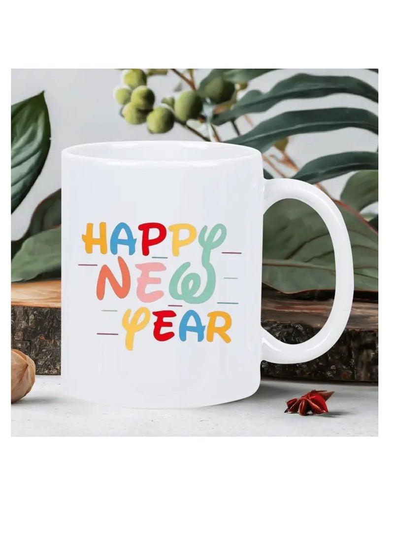 RYN Happy New Year 2025 Ceramic Coffee Mug - Reusable, Insulated, Perfect for Coffee Lovers, Men & Women White - Image 4
