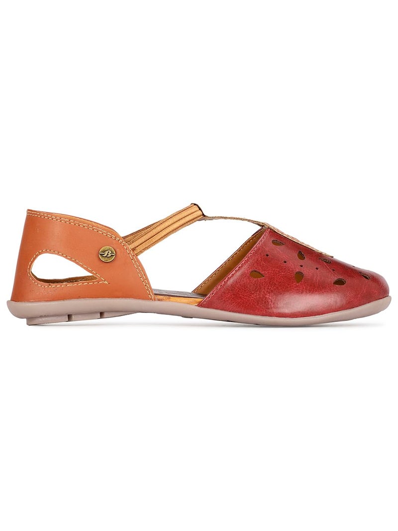 Bata Emily Women's Red Ballerina - 6 UK (5515985) - Image 3