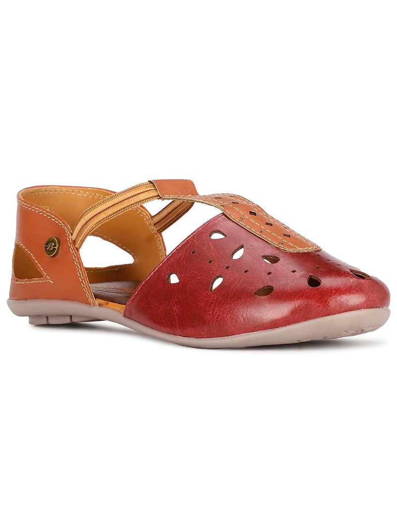 Bata Emily Women's Red Ballerina - 6 UK (5515985) - Image 2