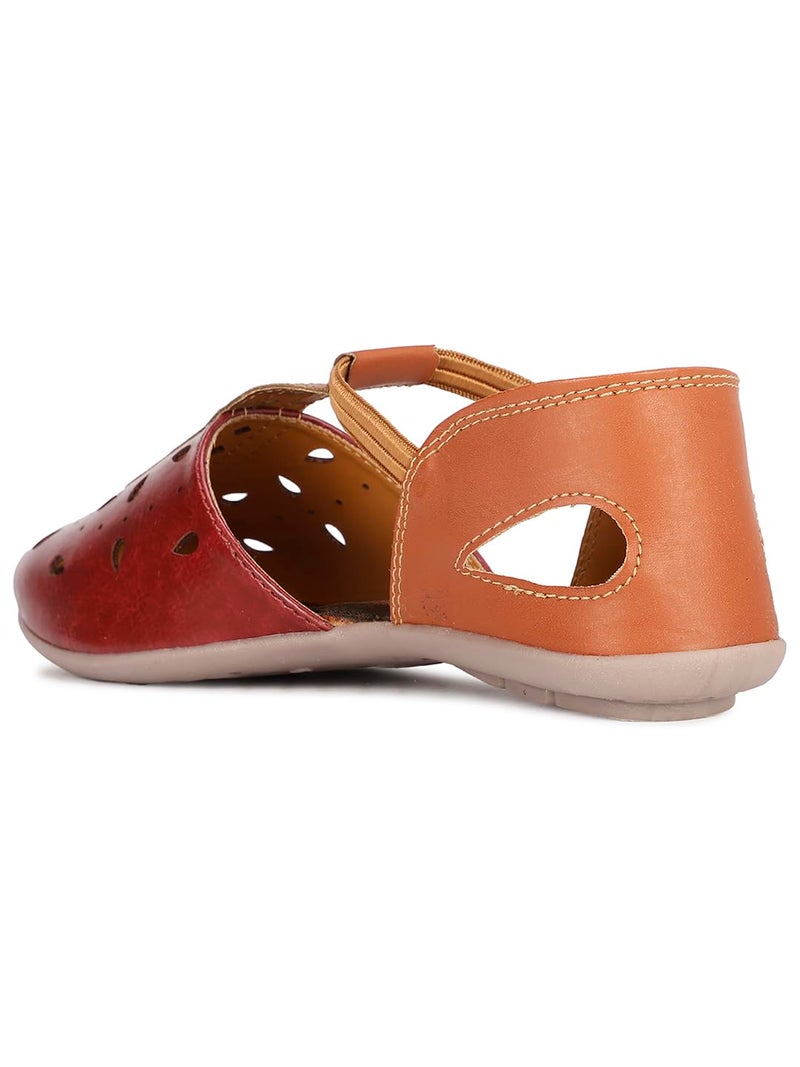 Bata Emily Women's Red Ballerina - 6 UK (5515985) - Image 4