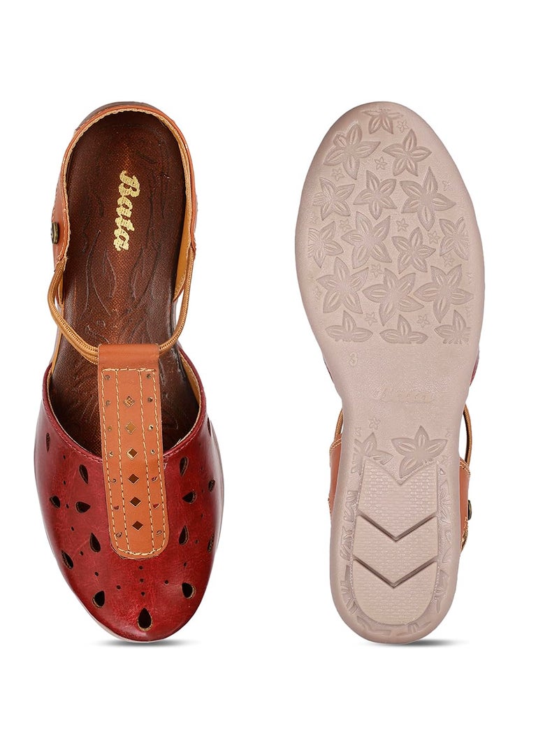 Bata Emily Women's Red Ballerina - 6 UK (5515985) - Image 5