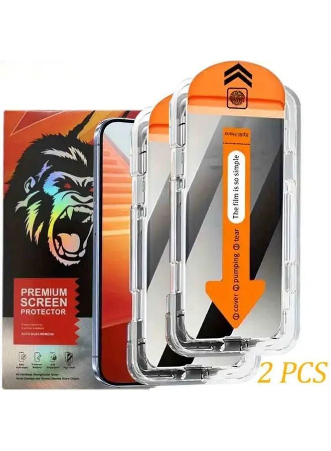 2Pcs Privacy Screen Protector For iPhone 11 Pro Max 9H Tempered Glass Anti Spy - Image 1