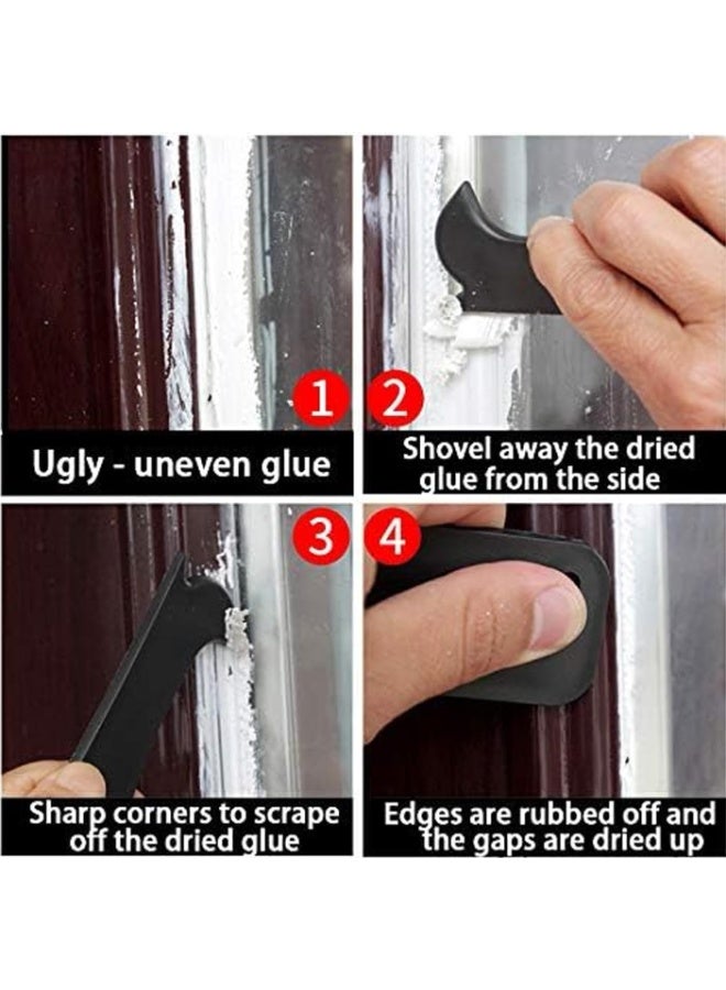 VIUAUAX Caulking Tool 3 in 1 Silicone Caulking Tools, Glass Glue Angle Scraper, Caulking Nozzle Applicator Finishing Tool Set Kit Sealant Caulk Grout Remover Scraper - Image 5