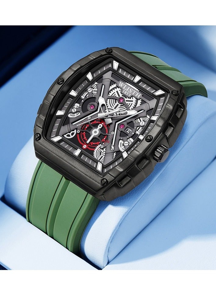WLISTH WLISTH Wristwatch Men Watches Fashion Multifunction Wristwatch Abrastion Resistant Glass Display Chronograph Calendar Date Watches  - Image 2