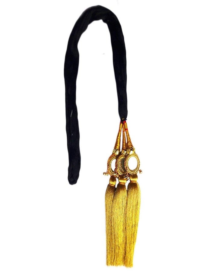 Paradise® Punjabi Hair Parandi Paranda for Women & Girls 30" Long Braid Hair Extension Traditional Braid Decoration for Party, Wedding & Festivals Hair Accessory (Golden) - Image 1