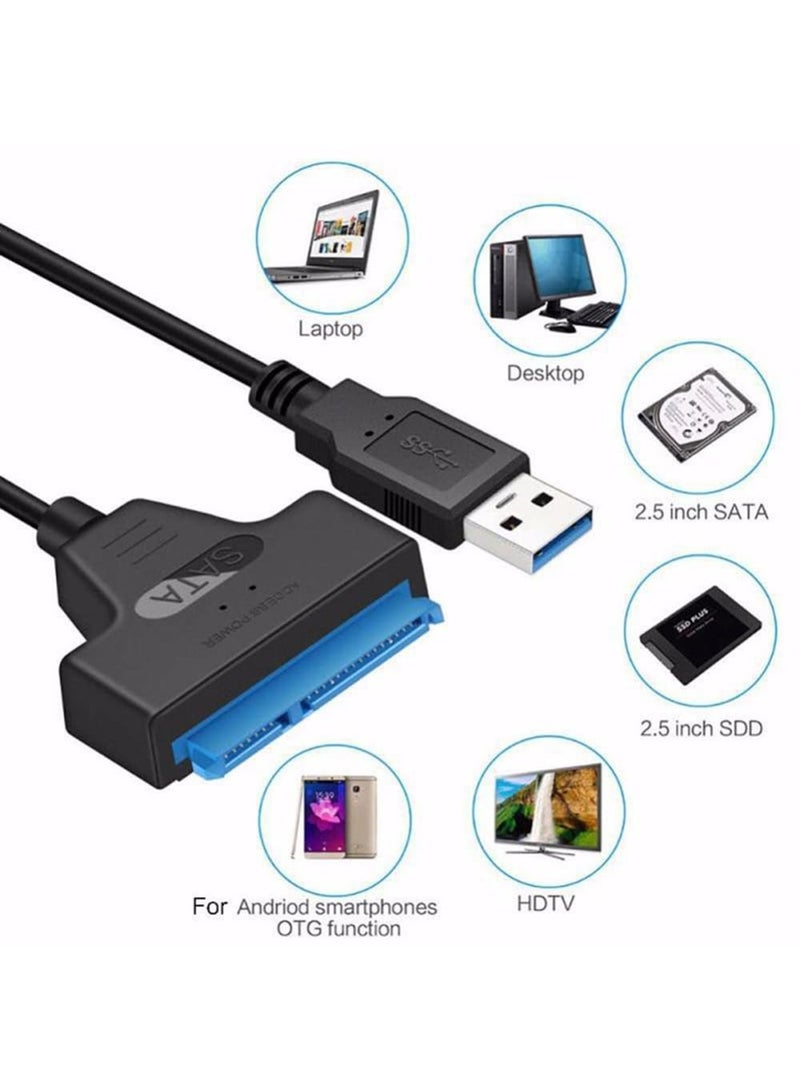 USB 3.0 SATA Cable, Adapter for 2.5 SSD HDD Data Transfer, Supports UASP - Image 3