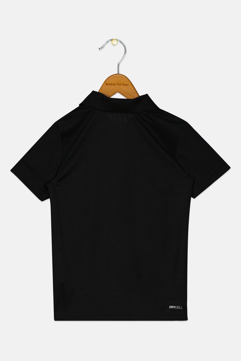 PUMA Kids Boy Sportswear Fit Short Sleeve Training Polo Shirt, Black - Image 3