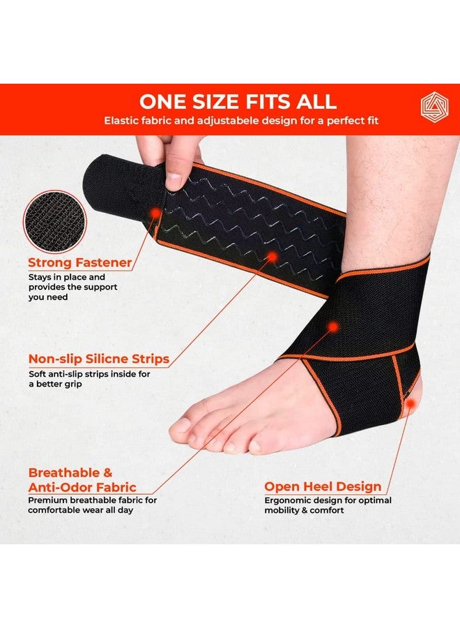 Boldfit Premium Ankle Support Compression Brace for Injuries, Ankle Protection Guard Helpful In Pain Relief and Recovery. Ankle Band For Men & Women (Ankle Compression Strap) - Image 2