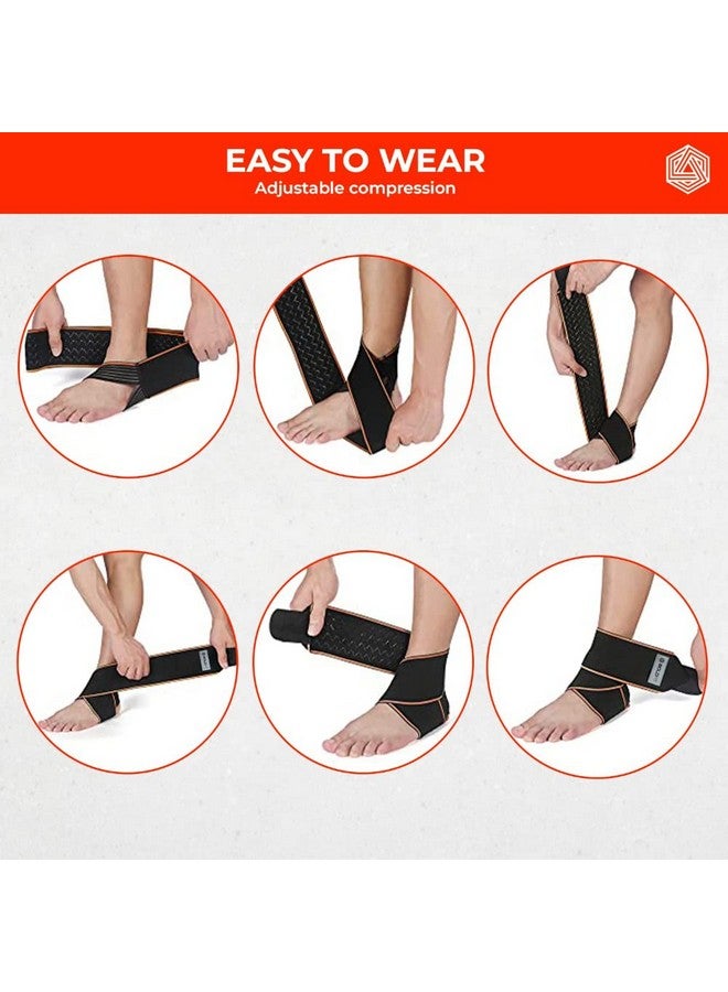 Boldfit Premium Ankle Support Compression Brace for Injuries, Ankle Protection Guard Helpful In Pain Relief and Recovery. Ankle Band For Men & Women (Ankle Compression Strap) - Image 4