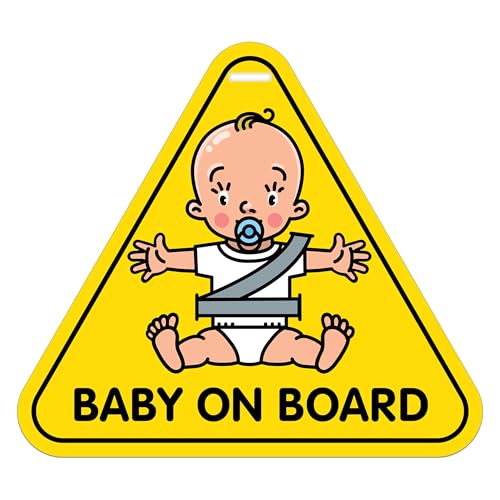 Goelite Baby On Board Car Sign, Window Hanging Safety Decal for Sleeping Child, Vehicle Warning Sticker - Image 1