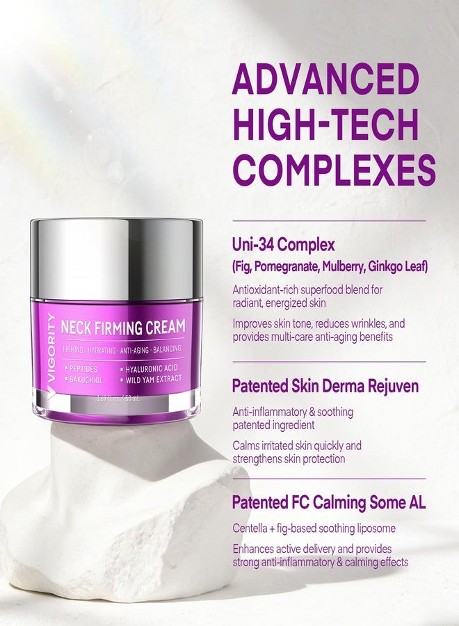 Vigority Korean Neck Firming Cream with Centella Asiatica, Peptides & Bakuchiol Formula for Neck & Décolleté, Crepey Skin, Wrinkles & Dryness - 1.69 fl oz - Image 5