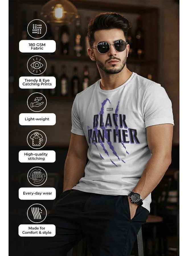 فيردو Veirdo® Official Marvel Merchandise for Men's 100% Cotton Graphic Print Regular Fit Round Neck T-Shirt White Colour in L Size