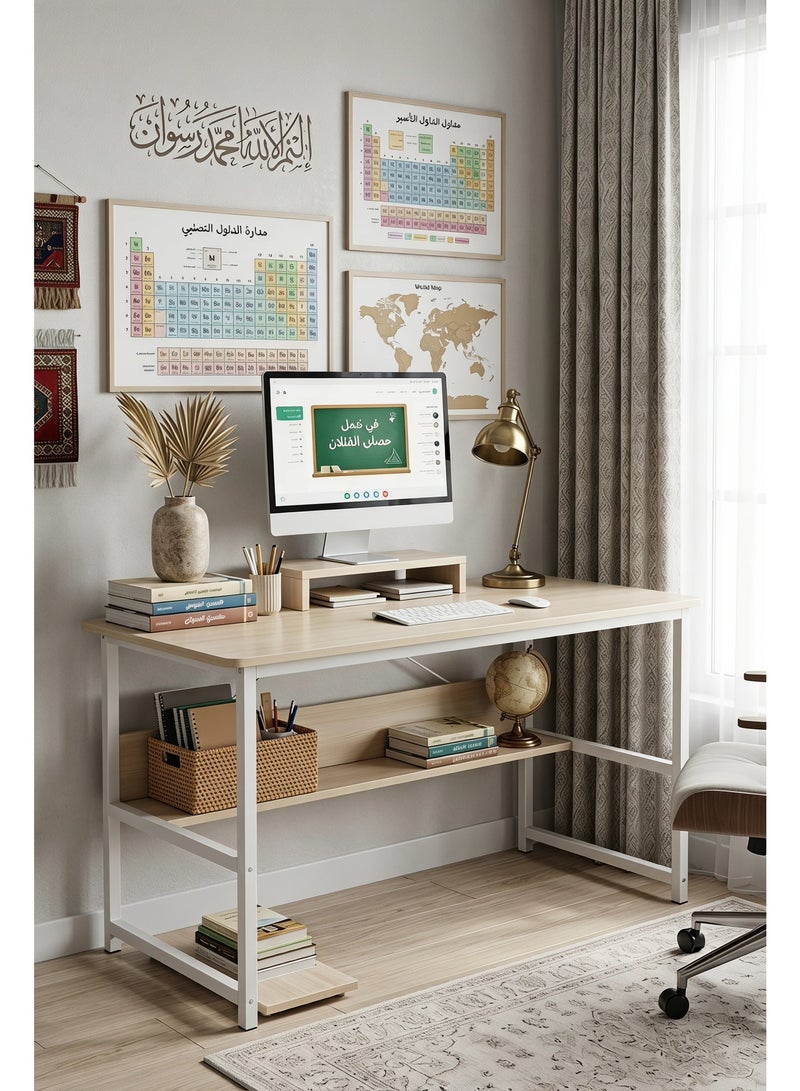 Visionnaire 110*50 cm Office Table Computer Desk with Bookshelf - Simple Style Study  Desk and Gaming Table - Image 1